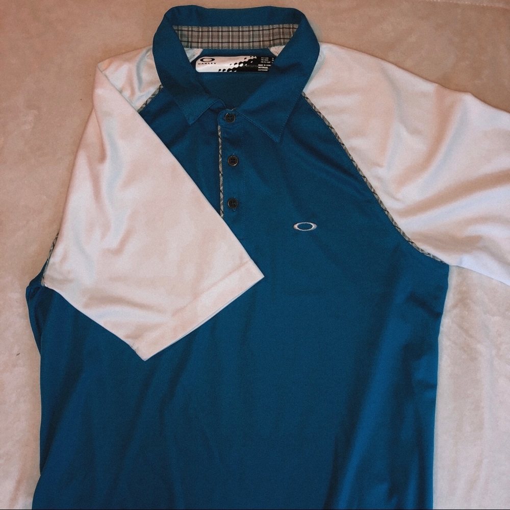 Blue Oakley Dri-fit Polo